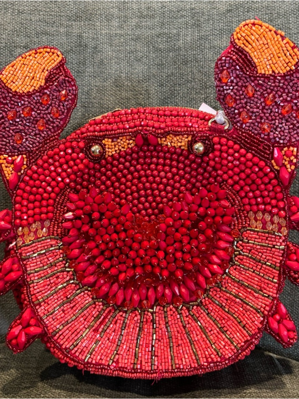 Viral Made in India Beaded Red Crab Bag Summer Beach